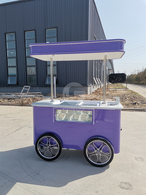 Op maat gemaakte straat snack ijsmandje vriezer mini pushmandje mobiele voedselmandjes