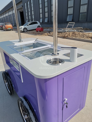 Op maat gemaakte straat snack ijsmandje vriezer mini pushmandje mobiele voedselmandjes