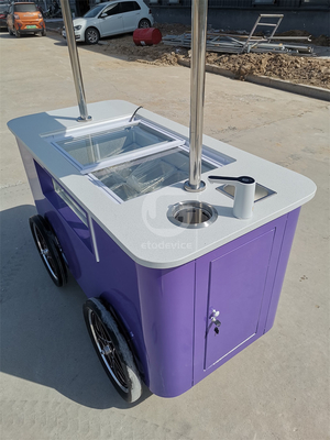 Zomer populaire straat applicatie Gelato Cart Italiaanse ijsmandje met CE