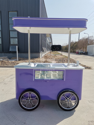 Zomer populaire straat applicatie Gelato Cart Italiaanse ijsmandje met CE