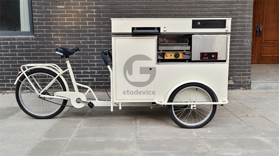 200w IJscreme Push Cart Custom Food Snack Cart Makkelijk te bedienen