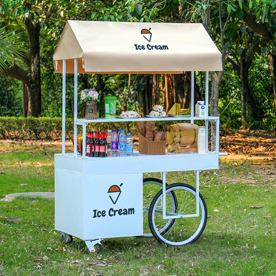200w Outdoor IJssap Koffie Push Cart 1200x600x2200mm Op maat