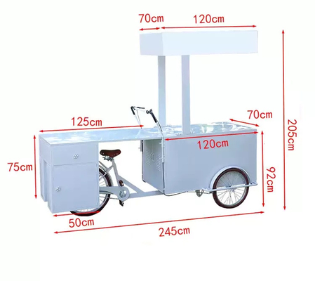 220V/380V fietscrêpe trailer voor het moderne stadsbeeld gemakkelijk te bedienen