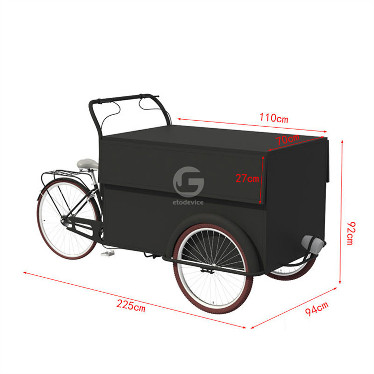Fruit Raw Material Koffie driewieler ijs eten kar met CE mobiele pannenkoeken Food Truck