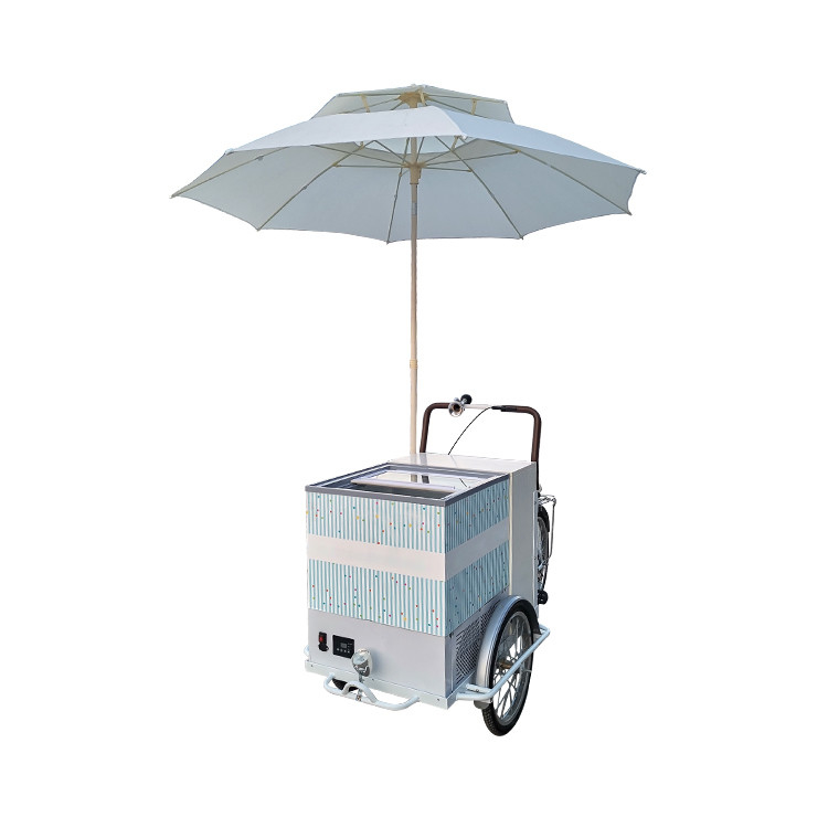 214*83*240cm commerciële koffiefiets voor warme dranken en thee roestvrijstalen driewieler