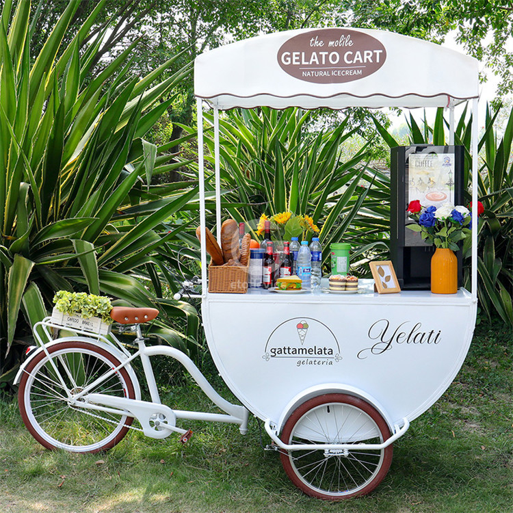 200*90*230 cm kleine hotdog winkelwagens perfect voor het verkopen van snacks op strandstandjes