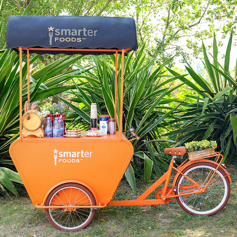 Typ Fastfood driewieler/koffiewagen/koffiefiets voor groentenverwerkende installaties