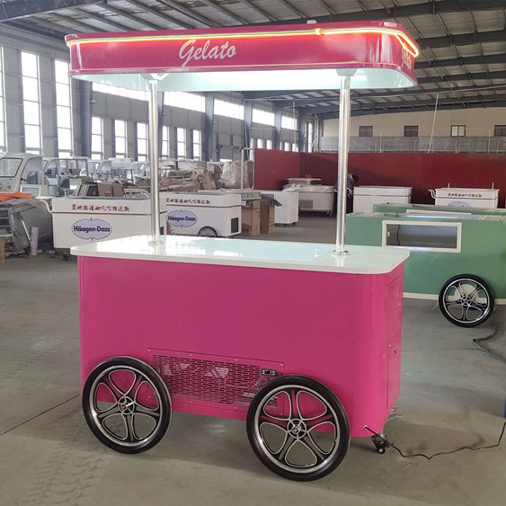 mobiele ontwerp ijs push karretjes te koop gebruikt ijs mobiele karretje voedsel karretje