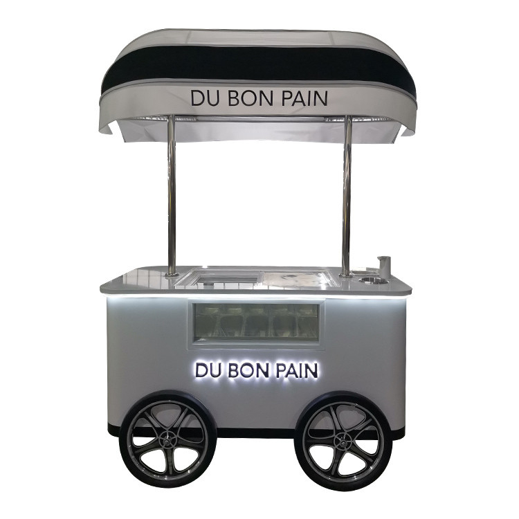 Fabrieksprijs ijswagen met wielen ijs push cart ijsvrieswagen